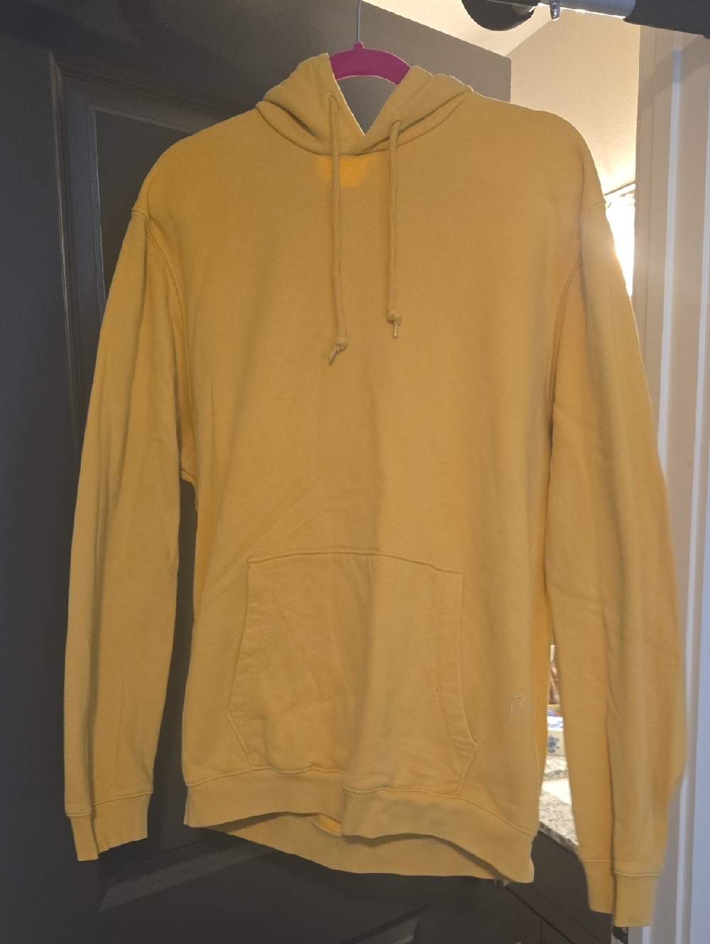 GAP Men's Mustard Yellow Pullover Hoodie